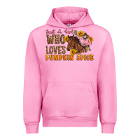Fuchsia Pink Just A Girl Who Loves Pumpkin Spice Cowgirl Urban Hoodie - Artiststas