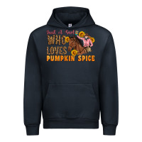 Navy Just A Girl Who Loves Pumpkin Spice Cowgirl Urban Hoodie - Artiststas