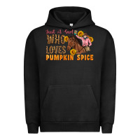 Pigment Black Just A Girl Who Loves Pumpkin Spice Cowgirl Urban Hoodie - Artiststas
