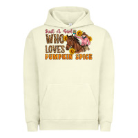 Pigment Pistachio Just A Girl Who Loves Pumpkin Spice Cowgirl Urban Hoodie - Artiststas