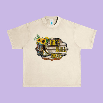 Life Is Better In Boots Urban Heavy Tee Designed By Bettercallsaul