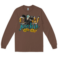 Chestnut Cow Junkie with Cow Long Sleeve Tee - texasbilliewilder