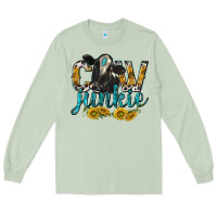 Matcha Cow Junkie with Cow Long Sleeve Tee - texasbilliewilder
