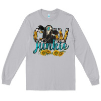 Moon Dust Cow Junkie with Cow Long Sleeve Tee - texasbilliewilder