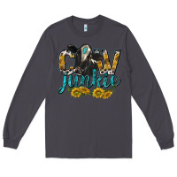 Smoke Cow Junkie with Cow Long Sleeve Tee - texasbilliewilder