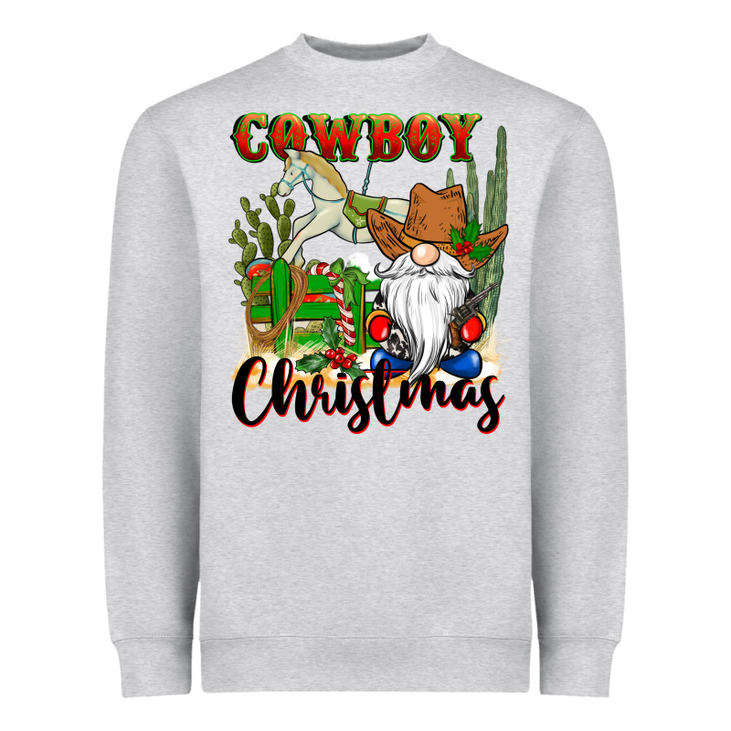 Cowboy Christmas Gnome Heavyweight Sweatshirt by CowGirlArtShop | Teevron