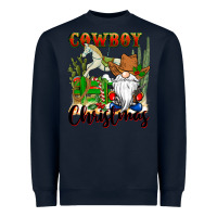 Navy cowboy christmas gnome Heavyweight Sweatshirt - CowGirlArtShop