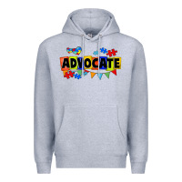 Heather Grey Advocate Autism Premium Hoodie - FaDigitalArtStudio
