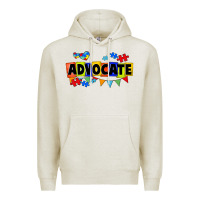 Oatmeal Heather Advocate Autism Premium Hoodie - FaDigitalArtStudio