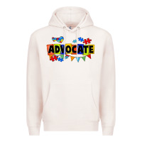 Pale Pink Advocate Autism Premium Hoodie - FaDigitalArtStudio