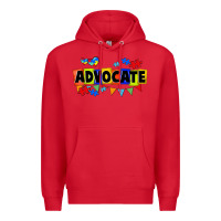 Red Advocate Autism Premium Hoodie - FaDigitalArtStudio