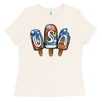 Bone USA Patriotic Leopard Popsicles Ladies Tee - Jasminsmagicworld
