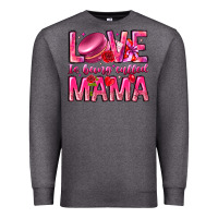 Charcoal Heather Love is Being Called Mama Premium Sweatshirt - CowhideDigitalArt