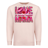 Pale Pink Love is Being Called Mama Premium Sweatshirt - CowhideDigitalArt