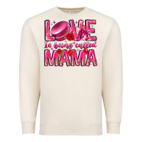 Sandshell Love is Being Called Mama Premium Sweatshirt - CowhideDigitalArt