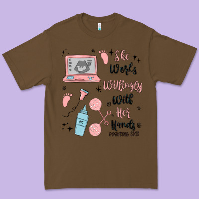 She Works Willingly With Her Hands Premium Tee Designed By Maliassmallbusiness