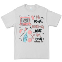 Dove Grey she works willingly with her hands Premium Tee - MaliasSmallBusiness