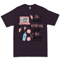 Plum she works willingly with her hands Premium Tee - MaliasSmallBusiness