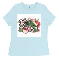 Baby Blue small business filigran kopya Ladies Tee - MaliasSmallBusiness