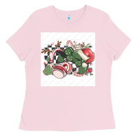 Bubblegum Pink small business filigran kopya Ladies Tee - MaliasSmallBusiness
