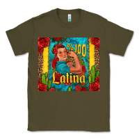 Army Green hundred percent latina strong woman Classic Tee - Jasminsmagicworld