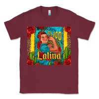 Burgundy hundred percent latina strong woman Classic Tee - Jasminsmagicworld