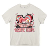 Cream love bug Heavy Core Tee - MaliasSmallBusiness