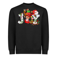 Black christmas joy girl gnome Heavyweight Sweatshirt - CowGirlArtShop