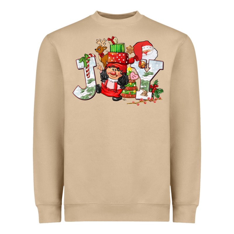 Christmas Joy Girl Gnome Heavyweight Sweatshirt by CowGirlArtShop | Teevron