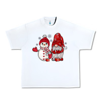 White snowman gnome Urban Heavy Tee - JahusDesignShop