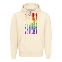 Sandshell lgbtq pride american flag Zipper Hoodie - FaDigitalArtStudio