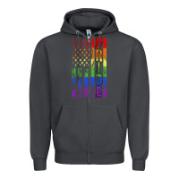 Smoke lgbtq pride american flag Zipper Hoodie - FaDigitalArtStudio
