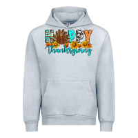 Heather Grey Happy Thanksgiving Urban Hoodie - Artiststas