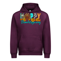 Mauve Wine Happy Thanksgiving Urban Hoodie - Artiststas