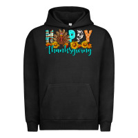 Pigment Black Happy Thanksgiving Urban Hoodie - Artiststas