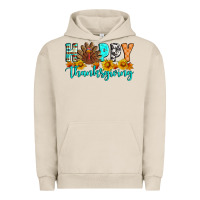 Pigment French Oak Happy Thanksgiving Urban Hoodie - Artiststas