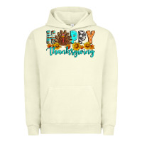 Pigment Pistachio Happy Thanksgiving Urban Hoodie - Artiststas