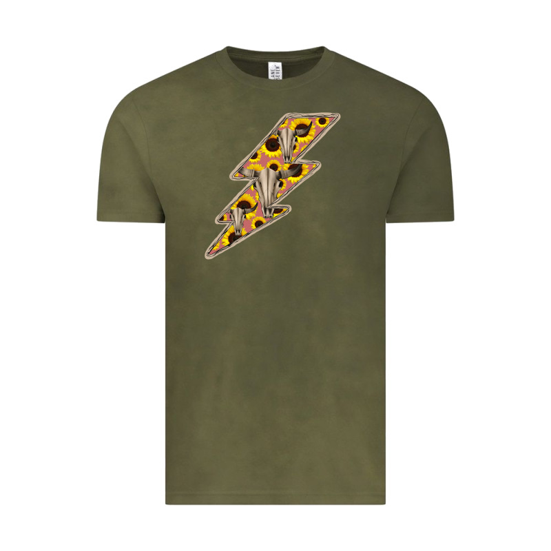 Sunflower And Skull Lightning Vintage Tee by Bettercallsaul | Teevron