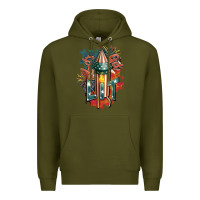 Army Green Let's get lit Premium Hoodie - FaDigitalArtStudio