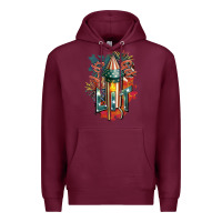 Burgundy Let's get lit Premium Hoodie - FaDigitalArtStudio