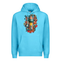 Ocean Blue Let's get lit Premium Hoodie - FaDigitalArtStudio