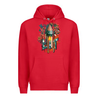Red Let's get lit Premium Hoodie - FaDigitalArtStudio