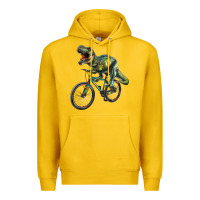 Lemon t rex dinosaur riding dinosaur Premium Hoodie - RanaPortraitStore