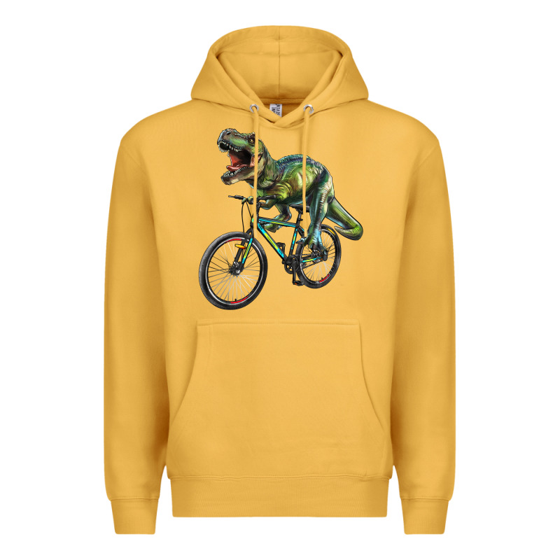T Rex Dinosaur Riding Dinosaur Premium Hoodie by RanaPortraitStore | Teevron