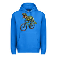 True Royal t rex dinosaur riding dinosaur Premium Hoodie - RanaPortraitStore