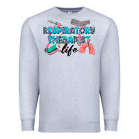 Heather Grey Western Respiratory Therapist Life Premium Sweatshirt - LillyAllenDesigns
