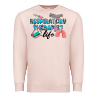 Pale Pink Western Respiratory Therapist Life Premium Sweatshirt - LillyAllenDesigns