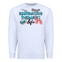 White Western Respiratory Therapist Life Premium Sweatshirt - LillyAllenDesigns