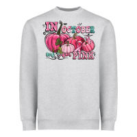 Heather Grey in october we wear pink Heavyweight Sweatshirt - CowGirlArtShop