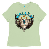 Matcha wallen with bull skull Ladies Tee - NancyCooperArtShop